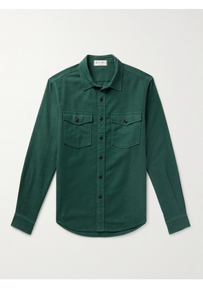 Alex Mill - Frontier Brushed Cotton-Flannel Shirt - Men - Green - XS