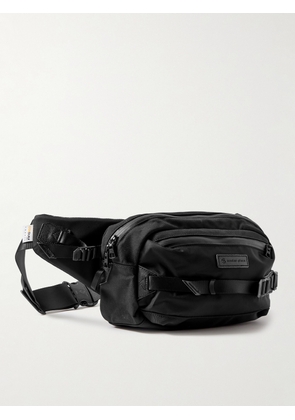 Master-Piece - Potential Logo-Appliquéd Leather- and Webbing-Trimmed CORDURA® Ballistic Nylon Belt Bag - Men - Black