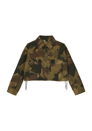 The Kooples Camouflage Denim Jacket