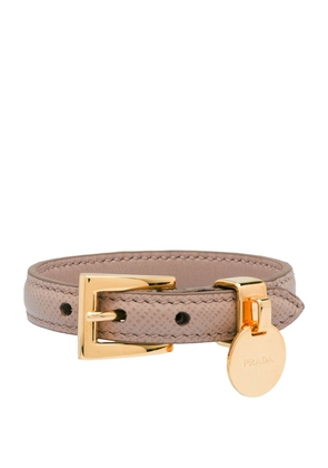 Prada Saffiano Leather Bucket Bracelet