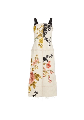 Erdem Embroidered Floral Midi Dress