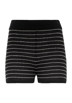 Brunello Cucinelli Cotton-Knit Striped Shorts