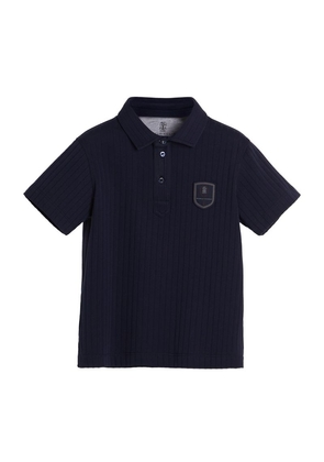 Brunello Cucinelli Kids Tennis Badge Polo Shirt (4-12 Years)
