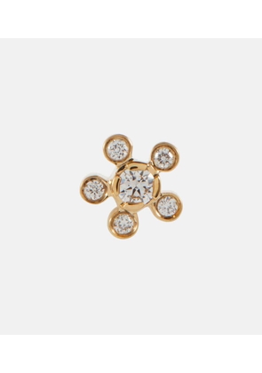 Sophie Bille Brahe Petit Soleil de Fleur 18kt gold single earring with diamonds