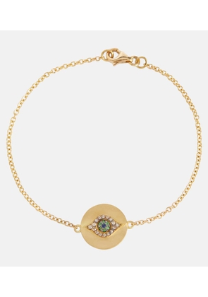Ileana Makri Eye 18kt gold bracelet with diamonds, tsavorites, and sapphires