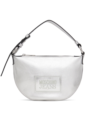Moschino Jeans Silver Laminated Bag