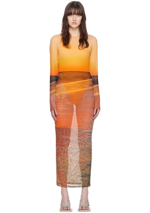 Louisa Ballou Multicolor Sunset Maxi Dress