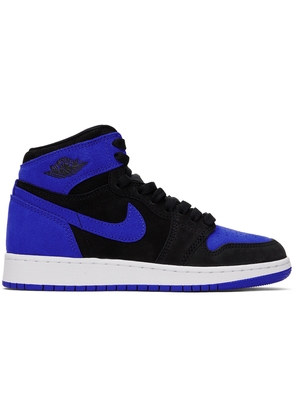 Nike Jordan Kids Blue & Black Air Jordan 1 High OG Big Kids Sneakers
