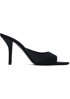 GIABORGHINI Black Perni 04 Satin Heeled Sandals