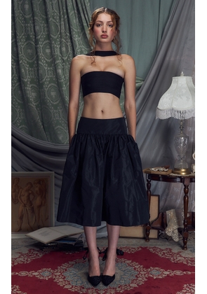 Mirror Palais - Mid-Rise Taffeta Knee-Length Skirt - Black - XXL - Moda Operandi