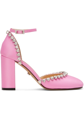 MACH & MACH Pink Audrey Crystal 95 Heels