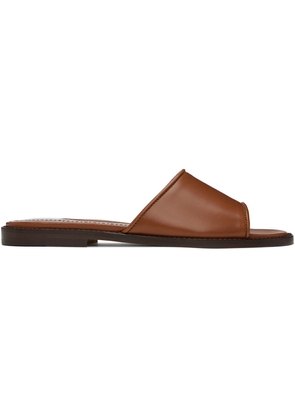 Manolo Blahnik Brown Safinanu Sandals