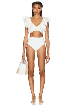 Maygel Coronel Mila Bikini in Off White - White. Size all.