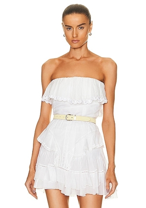 Isabel Marant Orma Strapless Top in White - White. Size 42 (also in ).