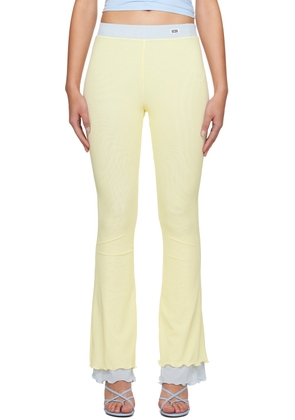GCDS Yellow Flare Trousers
