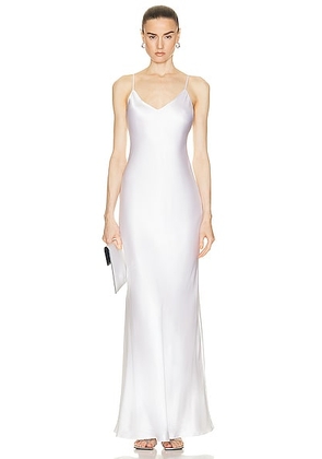 L'AGENCE Serita Maxi Bias Dress in White - White. Size 2 (also in 0, 00, 4, 8).