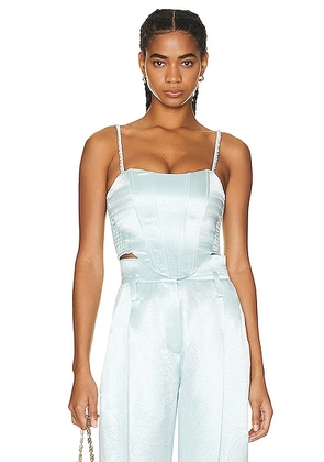 MARIANNA SENCHINA Bustier Top in Turquoise - Baby Blue. Size XS (also in S).