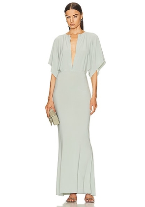 Norma Kamali Obie Gown in Dried Sage - Sage. Size XS (also in ).