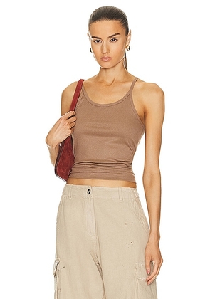 AGOLDE Cali Tank in Moth - Brown. Size S (also in M, XS).