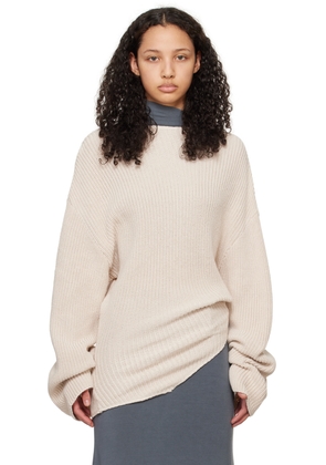 Jade Cropper Beige Asymmetric Sweater