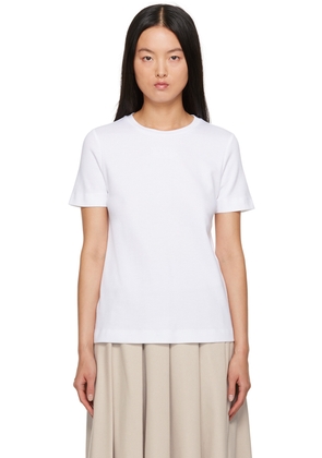 S Max Mara White Embroidered T-Shirt