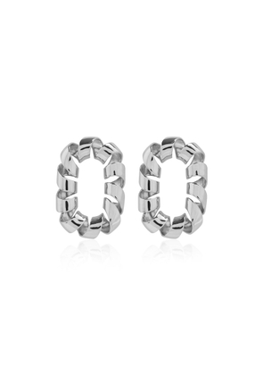 Rabanne - XL Link Twisted Silver-Tone Earrings - Silver - OS - Moda Operandi - Gifts For Her