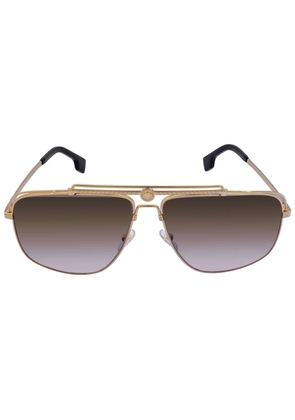 Versace Gray Gradient Brown Rectangular Mens Sunglasses VE2242 100289 61