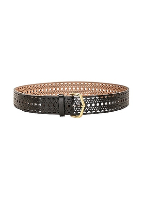 ALAÏA Vienne Leather Belt in Noir - Black. Size 65 (also in 70).