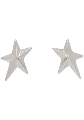 Mugler Silver Mini Star Earrings