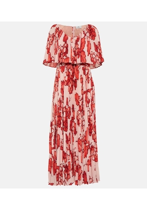 Etro Floral pleated maxi dress