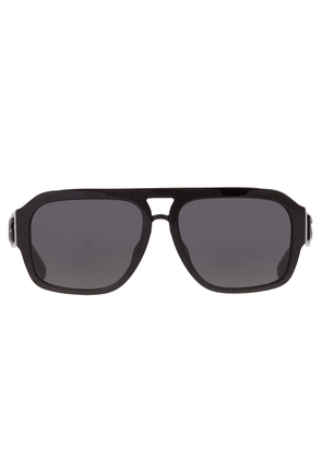 Dolce and Gabbana Dark Grey Pilot Mens Sunglasses DG4403F 501/87 58