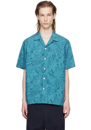 PS by Paul Smith Blue Pattern Shirt