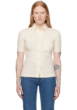 Filippa K Off-White Embroidered Shirt