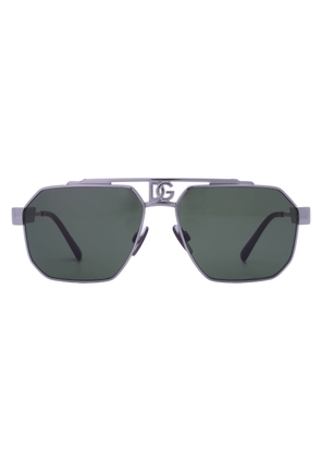Dolce and Gabbana Dark Green Navigator Mens Sunglasses DG2294 04/71 59