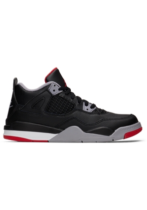 Nike Jordan Kids Black & Gray Jordan 4 Retro Little Kids Sneakers