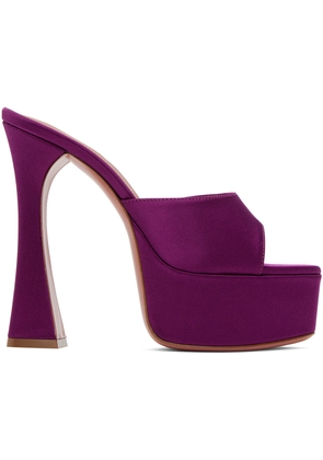Amina Muaddi Purple Dalida 140 Heeled Sandals