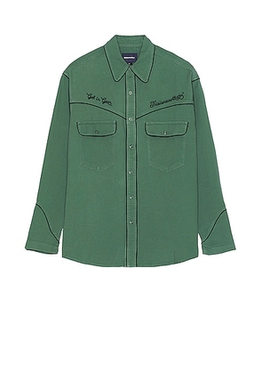 thisisneverthat Western Shirt in Teal - Green. Size M (also in ).