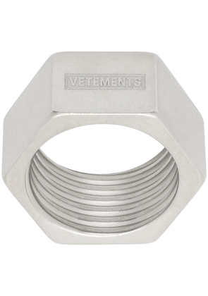 VETEMENTS Silver Thick Nut Ring
