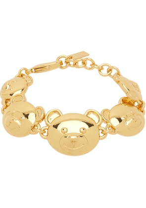 Moschino Gold Teddy Bear Bracelet