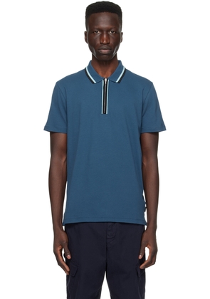 PS by Paul Smith Blue Zip Polo