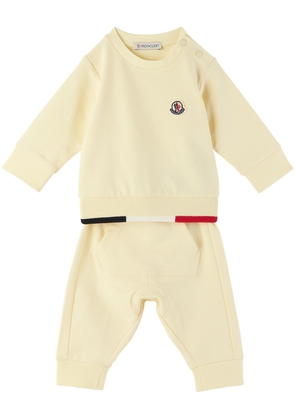 Moncler Enfant Baby Yellow Patch Sweatsuit