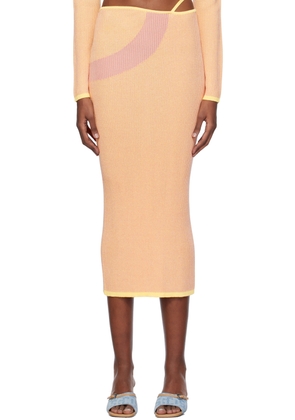 GCDS Pink Comma Midi Skirt