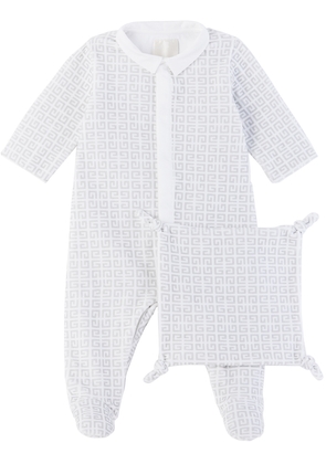 Givenchy Baby White 4G Jumpsuit & Cloth Set
