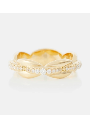 Melissa Kaye Ada 18kt gold ring with diamonds