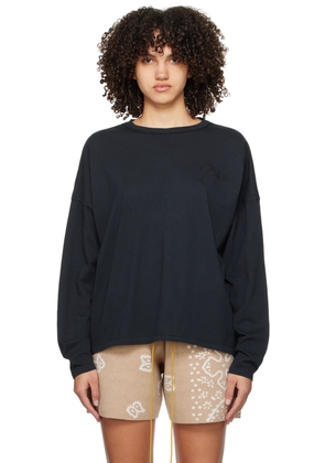 Rhude Black Embroidered Long Sleeve T-Shirt