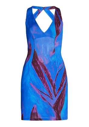 Louisa Ballou - High Seas Jersey Mini Dress - Blue - L - Moda Operandi