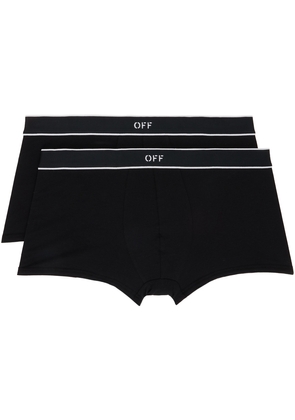 Off-White Two-Pack Black Off-Stamp Boxers