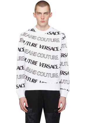 Versace Jeans Couture White Logowave Sweatshirt