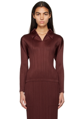PLEATS PLEASE ISSEY MIYAKE Burgundy Monthly Colors October Top
