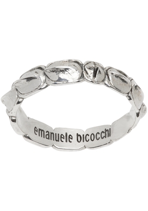 Emanuele Bicocchi SSENSE Exclusive Silver Croc Ring